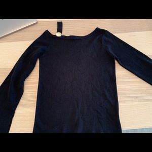 Off shoulder black sweater